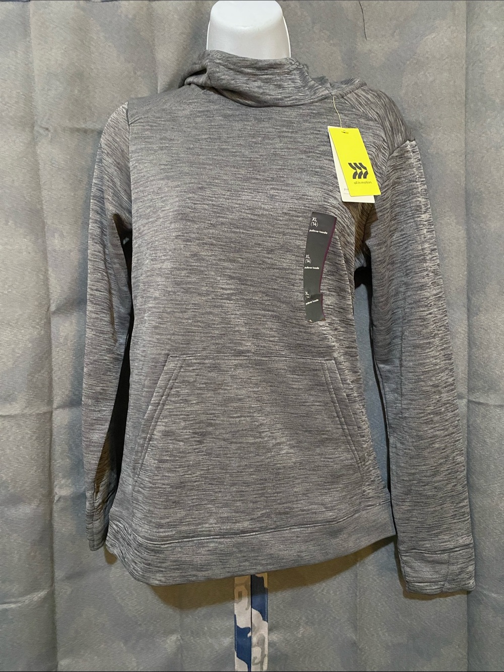 all in motion Gray Funnel Neck Pullover Sweater
